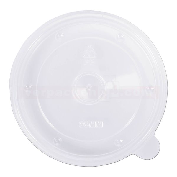 Feinkostbecher braun rund - Deckel - PP transparent - 96mm (d)
