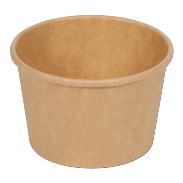 Feinkostbecher braun rund - Becher - dünne PE-Beschichtung