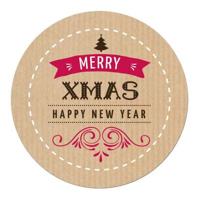 30x Weihnachts-Sticker ‚Frohe Weihnachten‘ – Bunte Etiketten Für Karten, Geschenke & Deko
